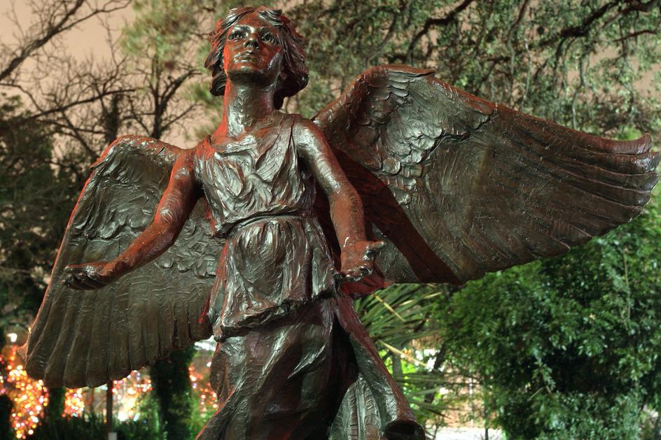 Bronze Angel of hope statue