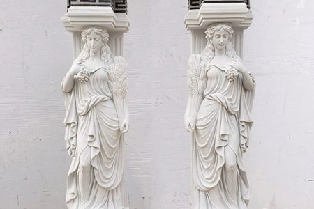 High Quality Natural Marble Caryatid Column for Sale MOK1-079
