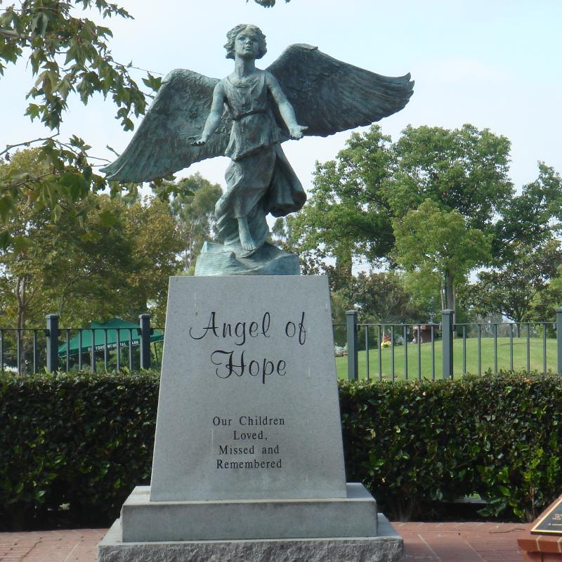 Bronze Angel of hope statue