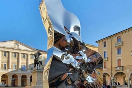 Mirror Polished Stainless Steel Sculpture Modern Abstract Decor CSS-361