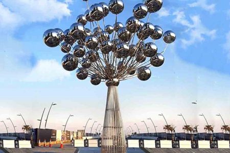 Polished Balloon Stainless Steel Sky Sculpture Public Art Manufacturer CSS-890