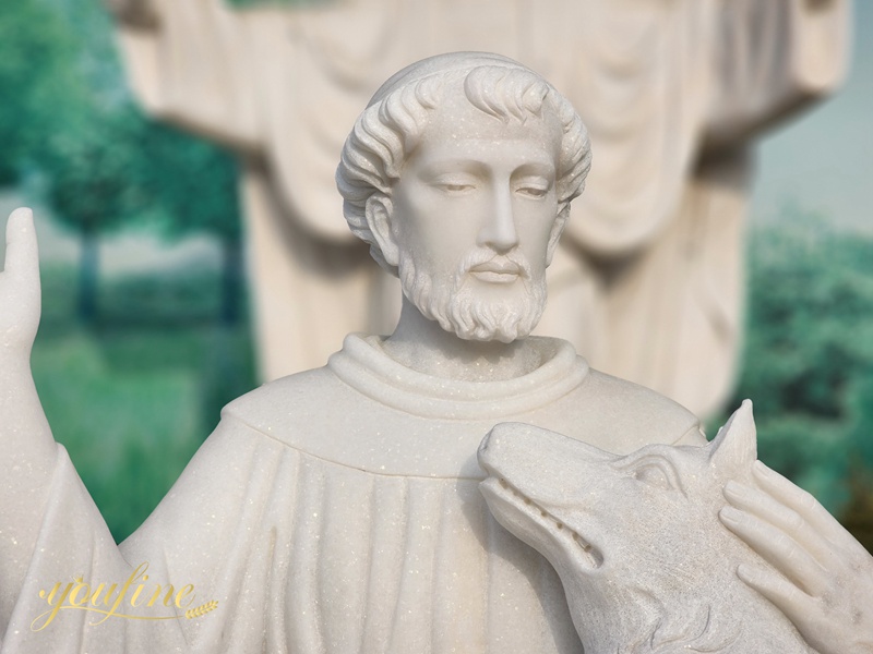 St. Francis of Assisi with Animals Statue details