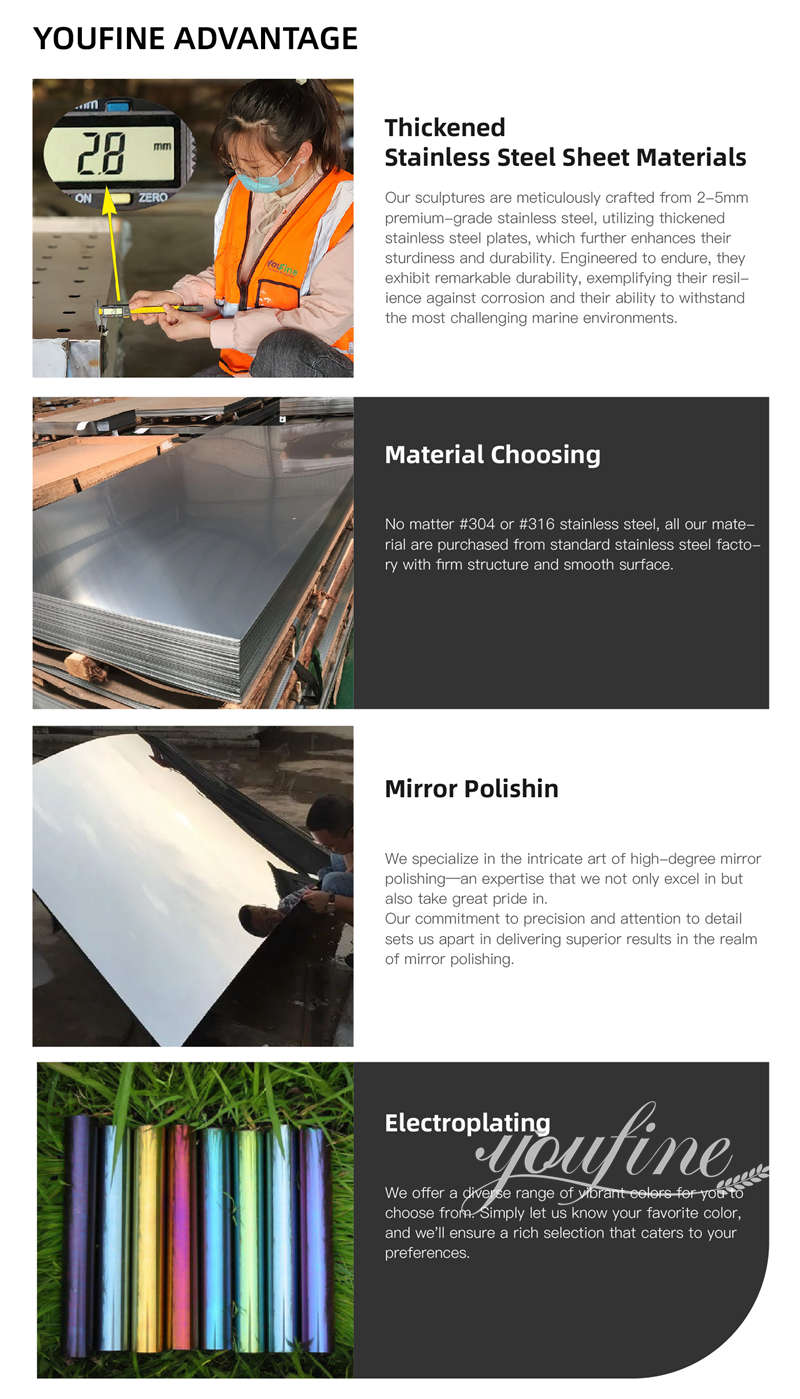 Stainless steel sculpture quality guarantee