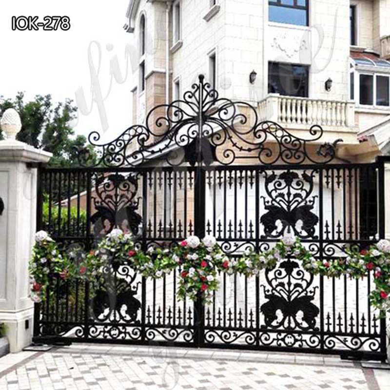 Wrought Iron Yard Gates at Home Depot for Driveways Direct Sales IOK-278