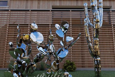 Yard Art Metal Cactus Garden Sculpture for Sale CSS-865