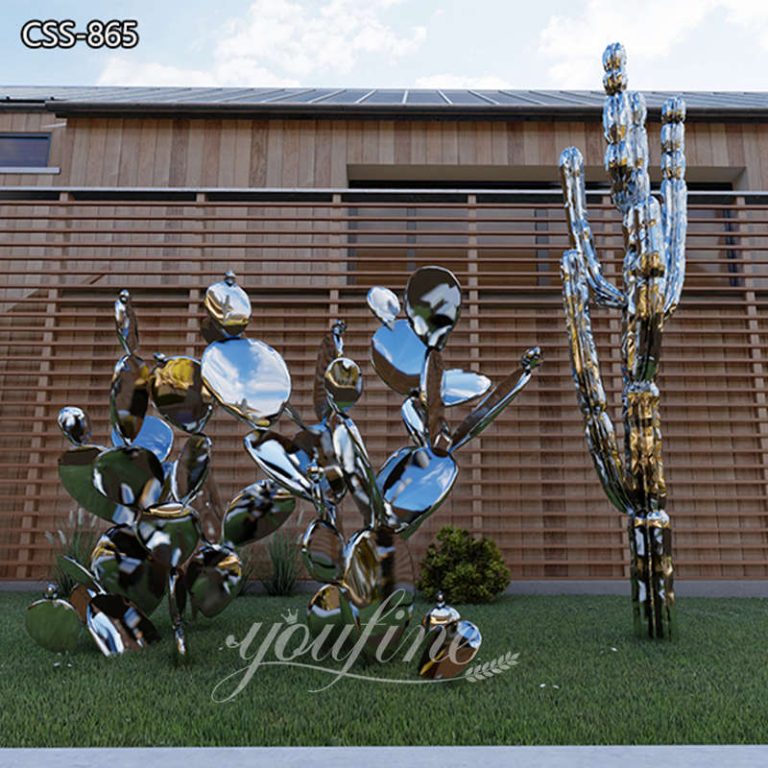 Yard Art Metal Cactus Garden Sculpture for Sale CSS865 YouFine Sculpture