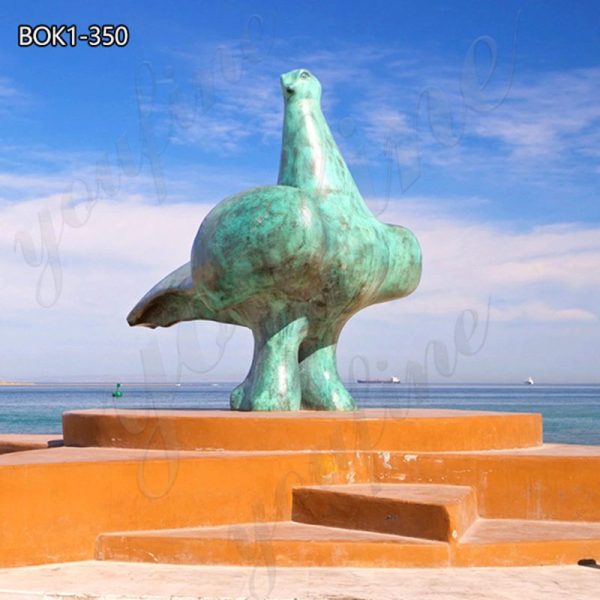 Giant Abstract Bronze Statue Dove of Peace Monument Supplier BOK1-350