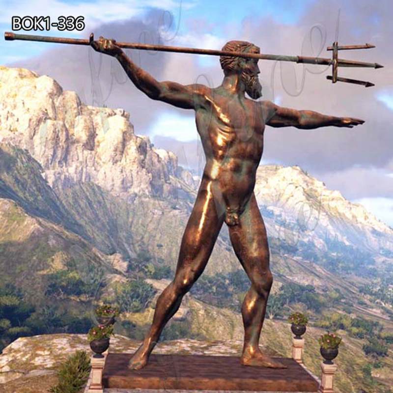 Outdoor Bronze Large Poseidon Statues Greek God for Sale BOK1-336