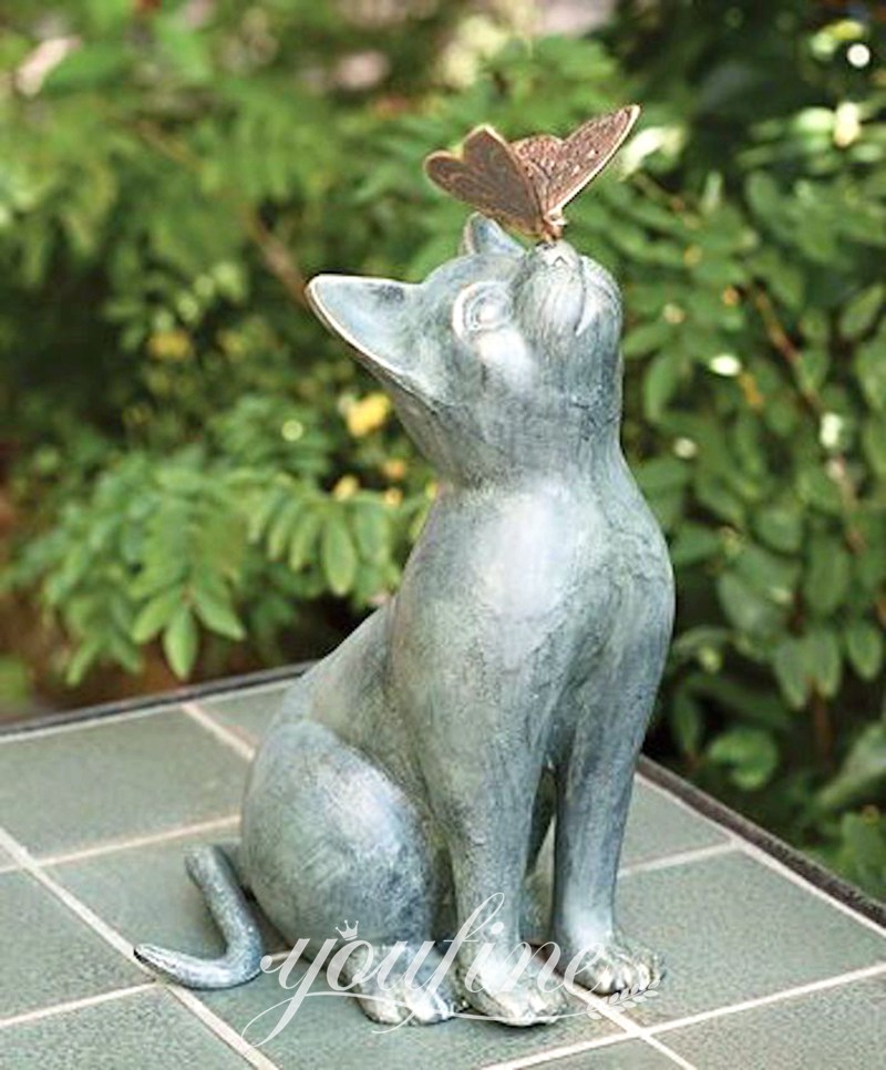 cat garden sculpture-YouFine Sculpture
