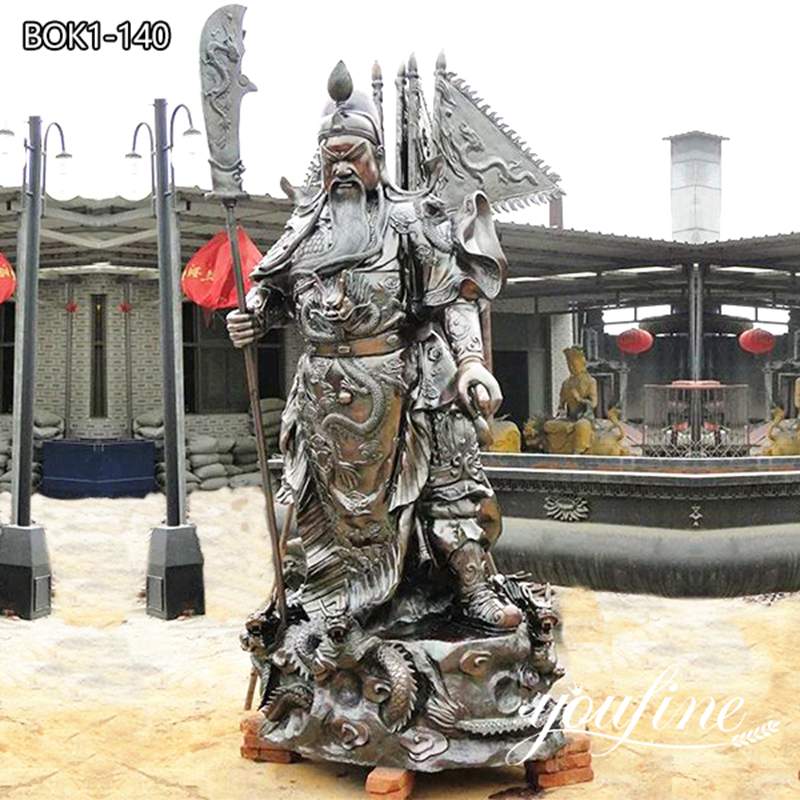 Bronze Chinese God of War Guan Yu Statue for Sale BOK1-140