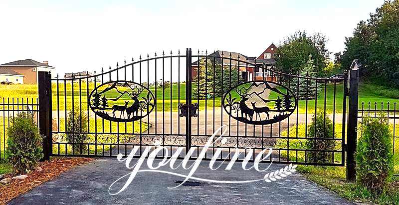 decorative gate for driveway-YouFine Sculpture