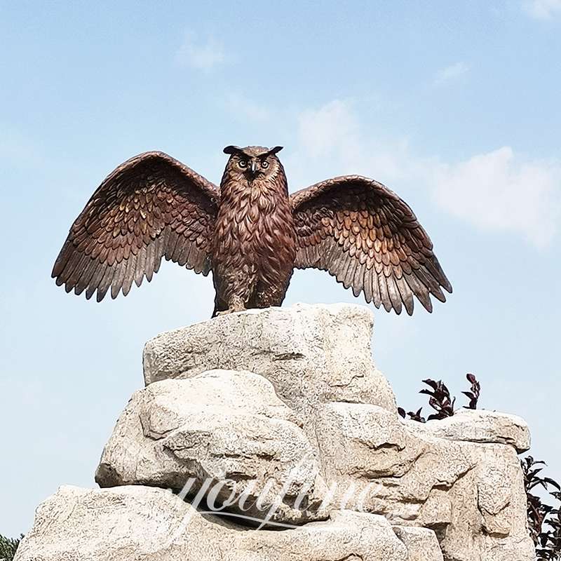 large metal owl sculpture-YouFine Sculpture