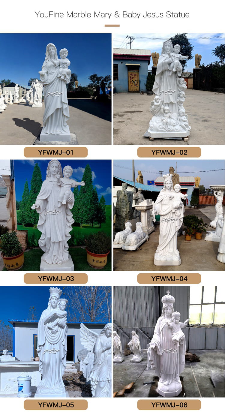marble mary and jesus statue