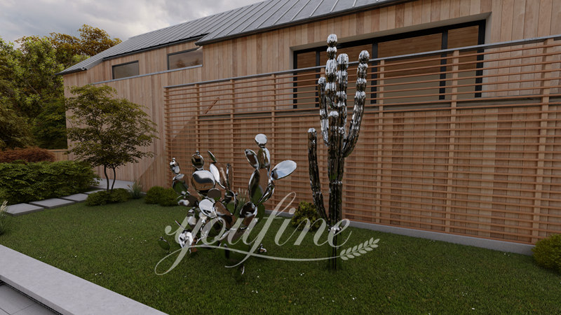 metal cactus garden sculpture - YouFine Sculpture (2)