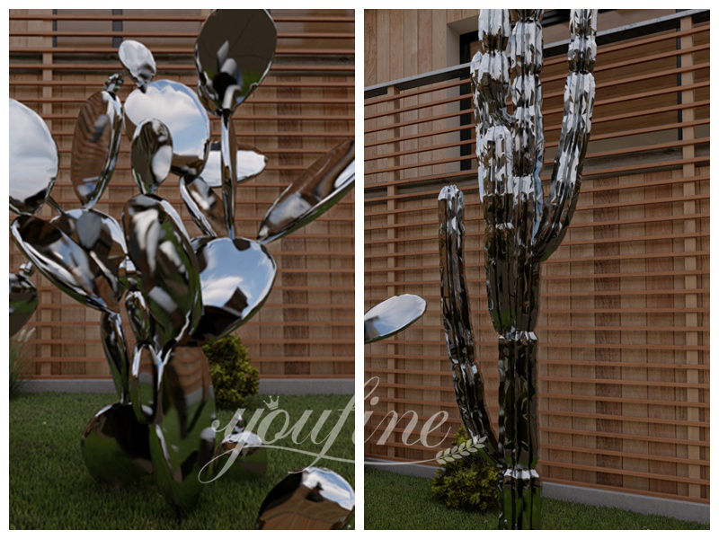 metal cactus garden sculpture - YouFine Sculpture (4)