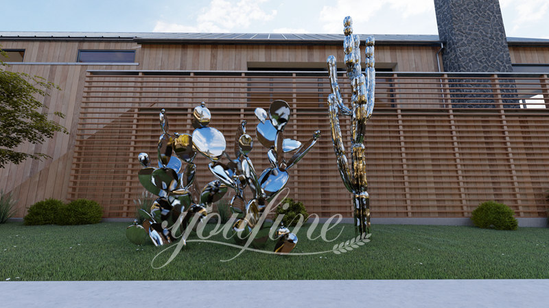 metal cactus garden sculpture - YouFine Sculpture (5)