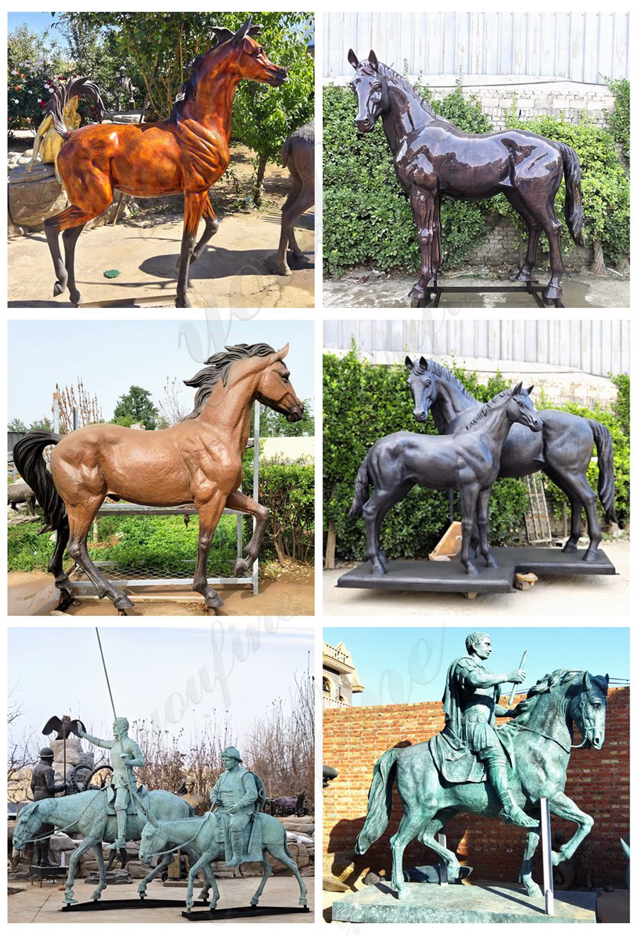 more life size bronze horse statues
