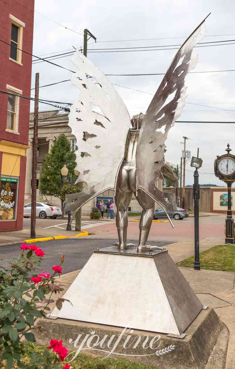 Analysis of Stainless Steel Mothman Statue West Virginia’s Legendary