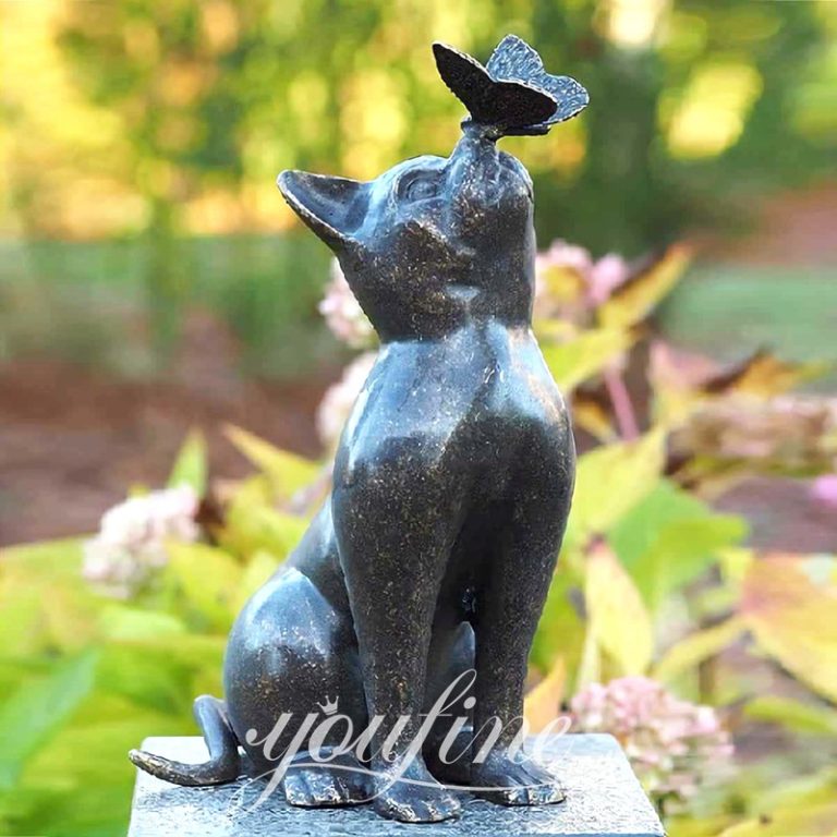 Life Size Bronze Cat Garden Statue BOK150 YouFine Sculpture
