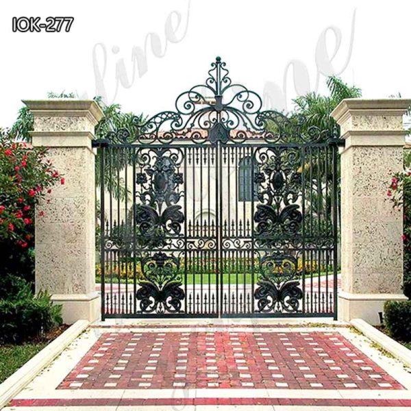 Wrought Iron Decorative Gates for Outdoors for Sale IOK-277