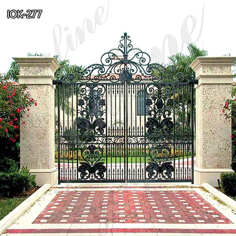 Wrought Iron Decorative Gates for Outdoors for Sale IOK-277