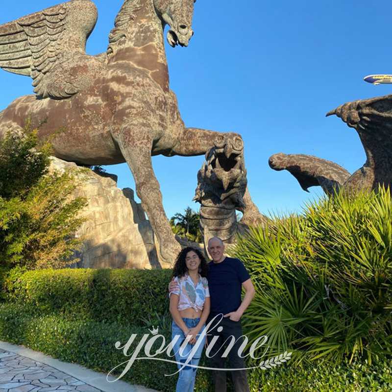 pegasus and dragon sculpture-YouFine Sculpture