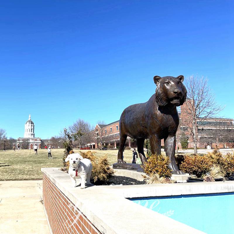 Outdoor Bronze Life-size Tiger Statue Garden Decor Factory