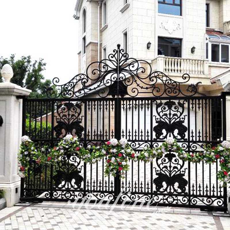 wrought iron driveway gate for sale-YouFine Sculpture