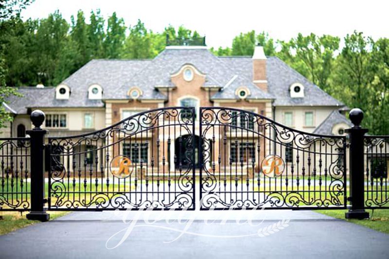 wrought iron driveway gates for sale-YouFine Sculpture