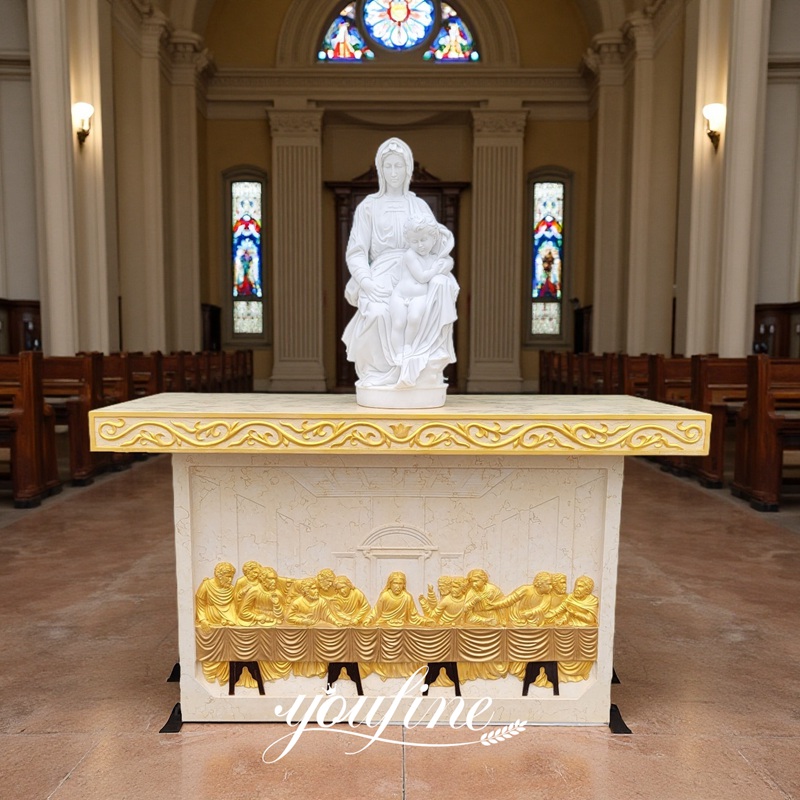 Altar Table with Virgin Statue