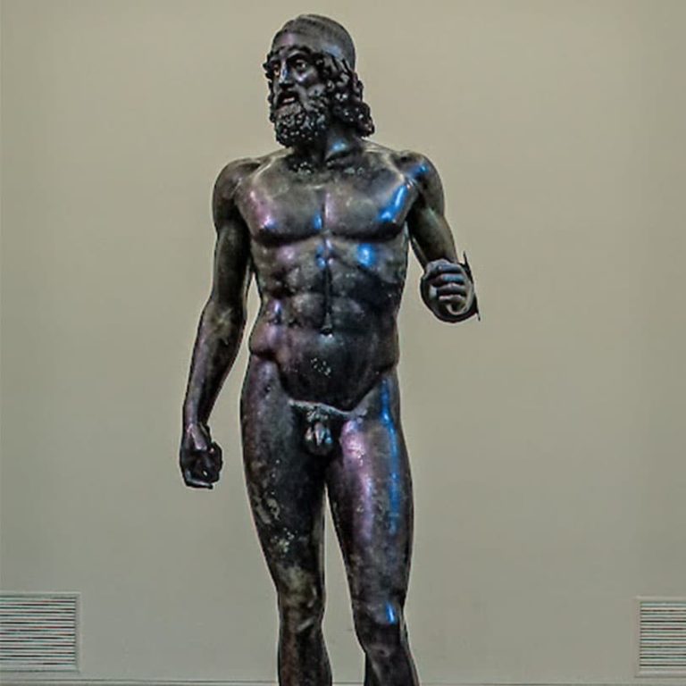 Ancient Classical Greek Bronze Riace Warrior Statue BOKK-778