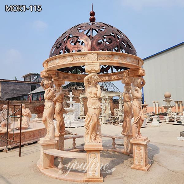 Classical Greek Maidens Marble Garden Gazebo