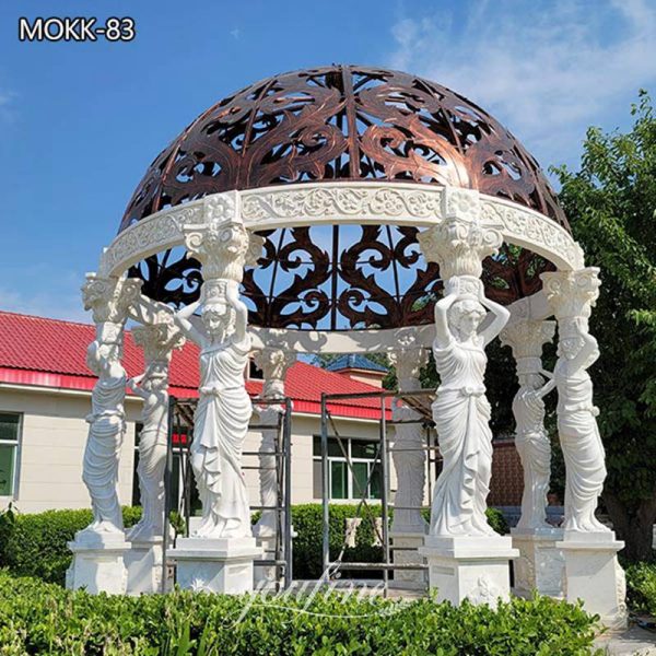 Classical Greek Maidens Marble Garden Gazebo