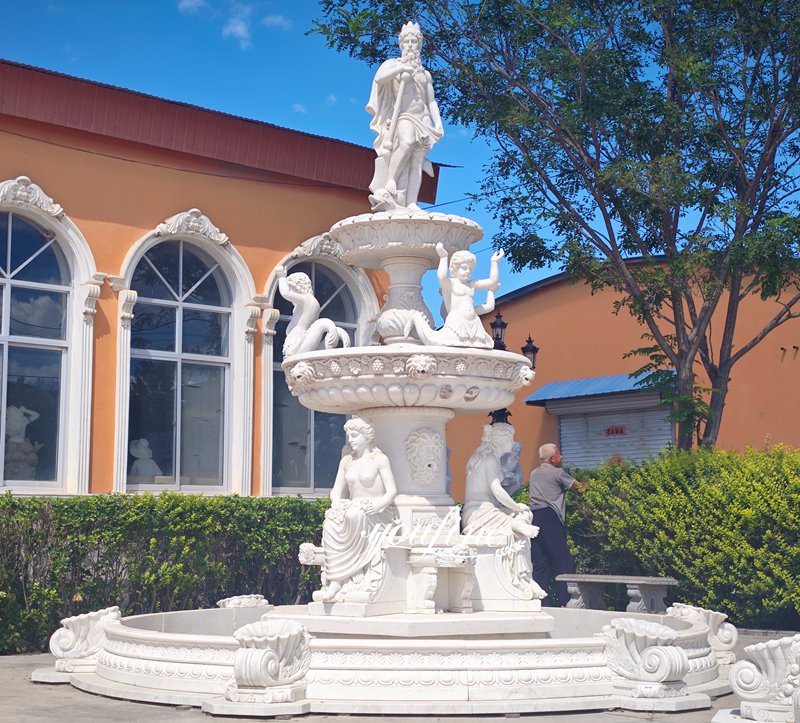 Figure and Poseidon Fountain