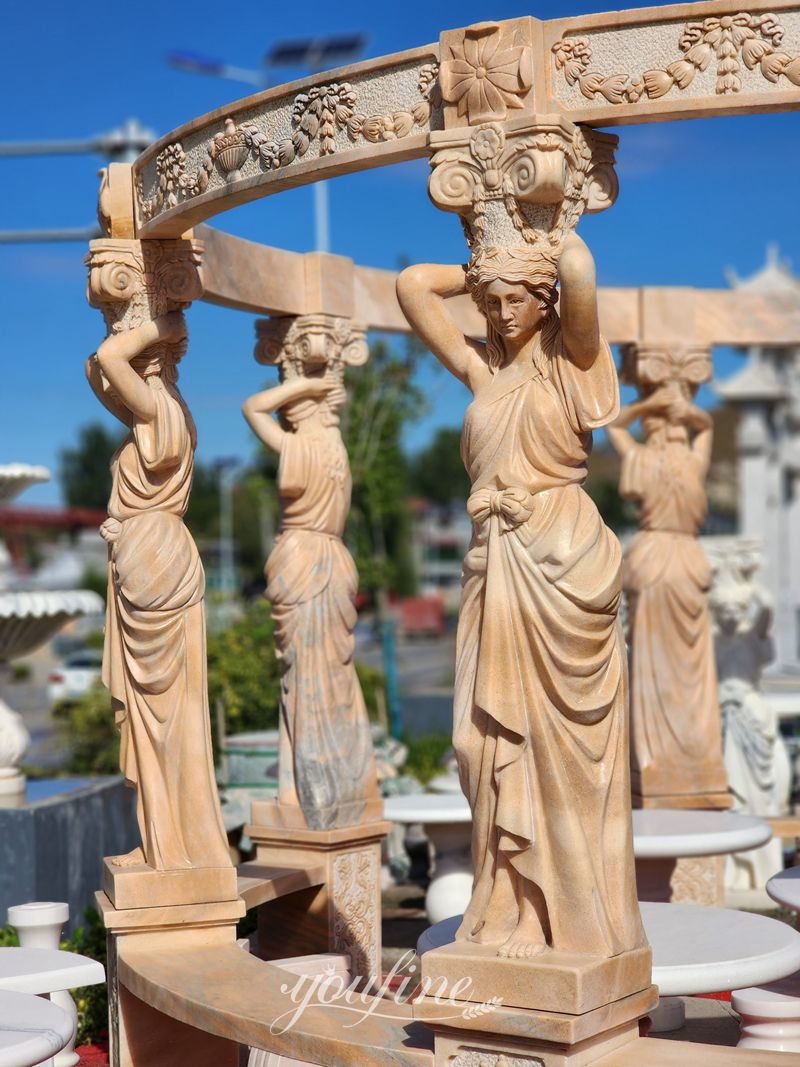 Greek Maidens marble gazebo- YouFine Sculpture