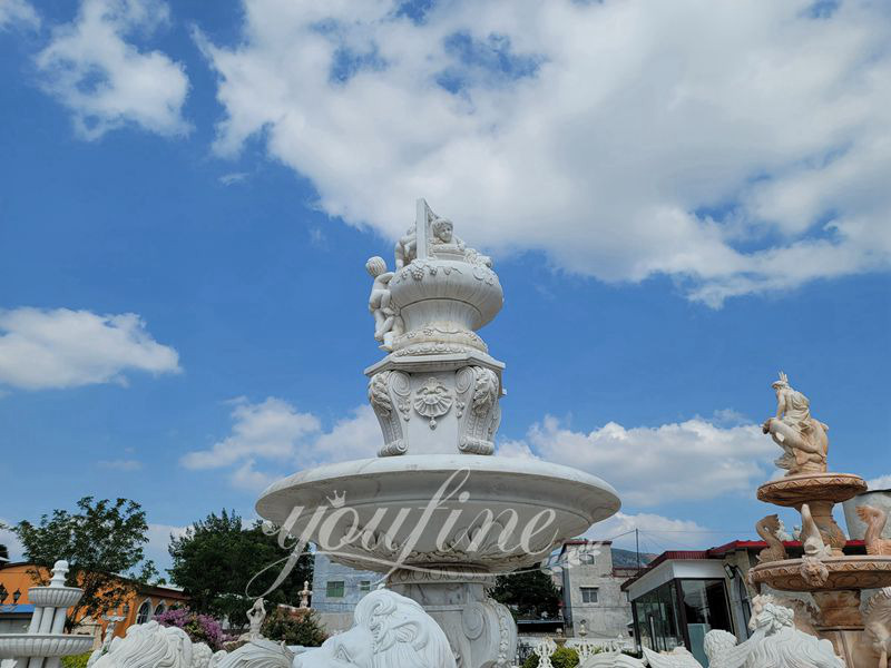 Marble Lion Fountain - YouFine Sculpture 