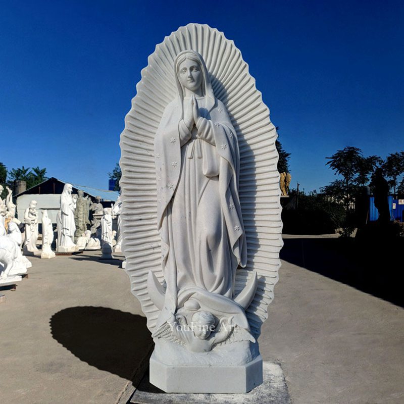 Marble Our Lady of Guadalupe Statue