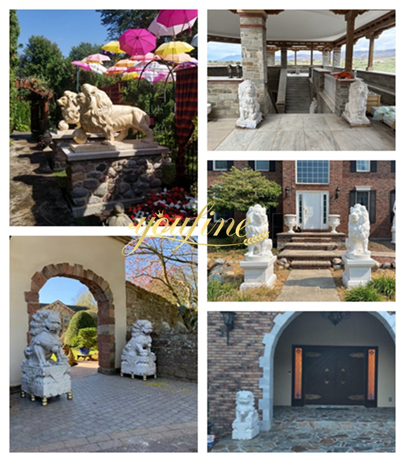 Marble lion statues feedback