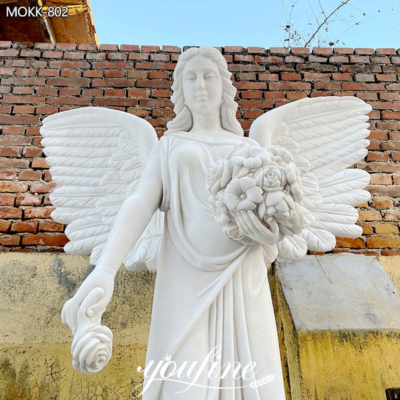 Outdoor-Garden-White-Marble-Angel-Statue-ON-Sale