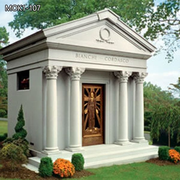 Private Cemetery White Marble Mausoleum for Sale MOK1-107