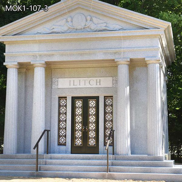 Private Cemetery White Marble Mausoleum for Sale MOK1-107