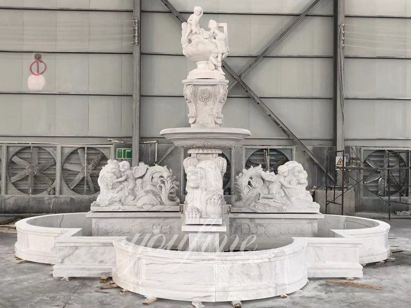 Marble Lion Fountain - YouFine Sculpture 