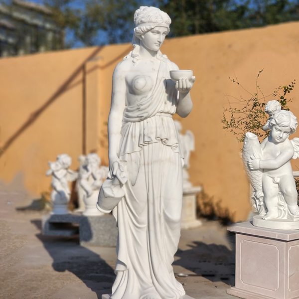 White Marble Greek Hebe Goddess Statue for Garden MOKK-934