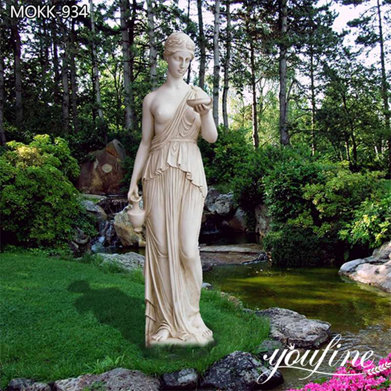 White Marble Greek Hebe Goddess Statue for Garden MOKK-934