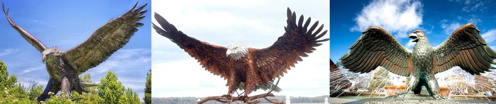 YouFine Bronze Large Bronze Eagle Statues