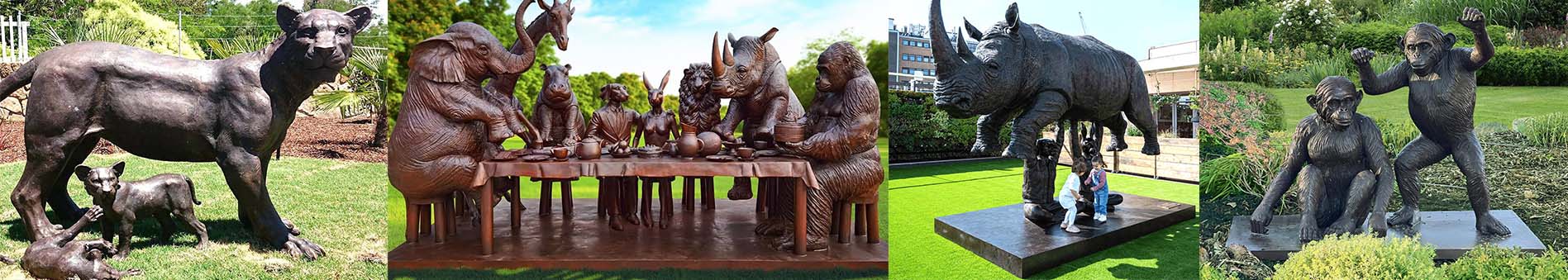 YouFine large bronze animal statues