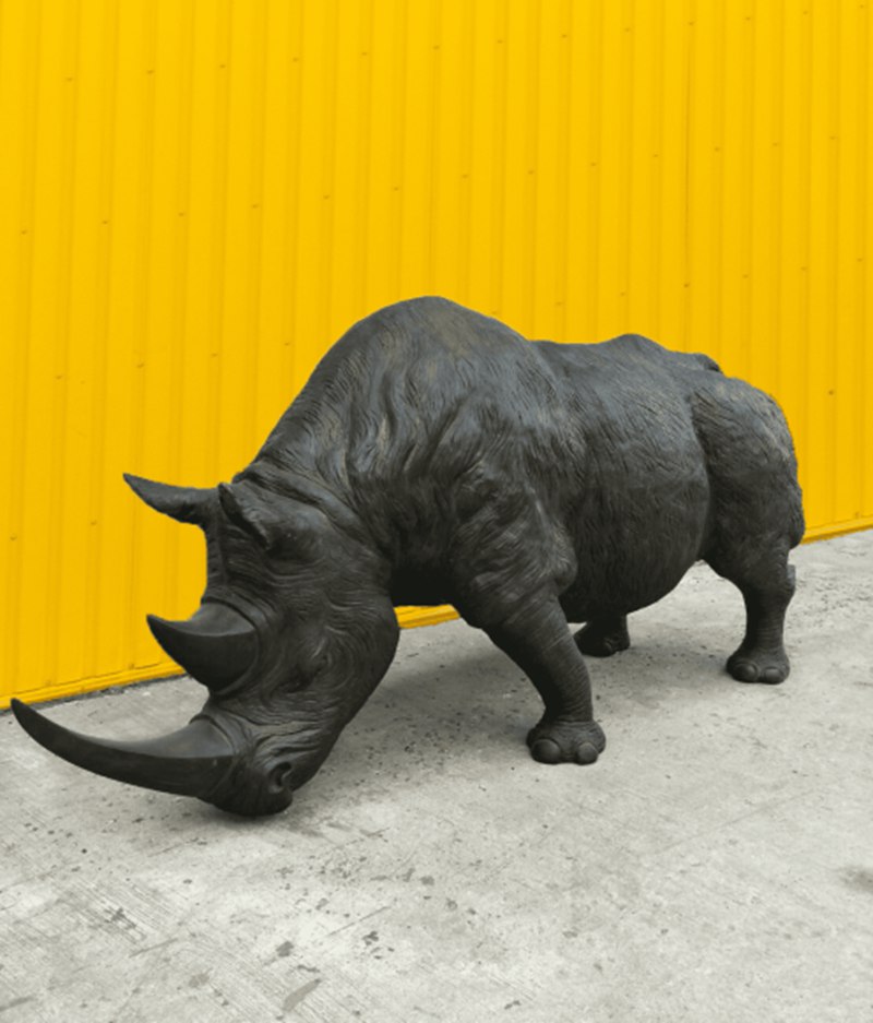 bronze rhino statue - YouFine Sculpture