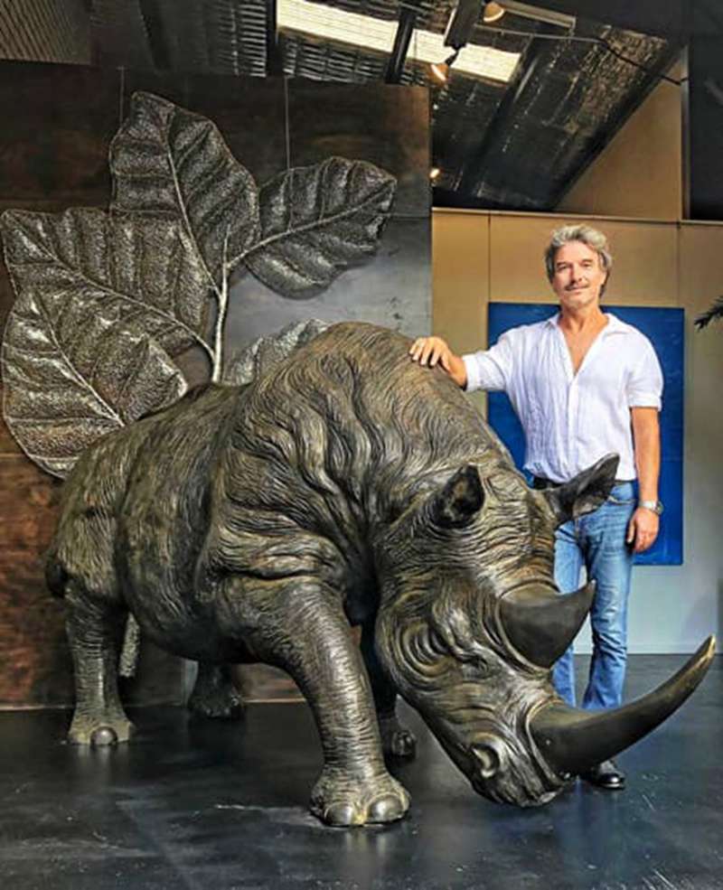 bronze rhino statue - YouFine Sculpture