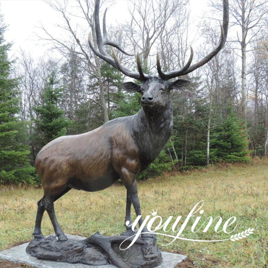 bronze whitetail deer sculpture 3
