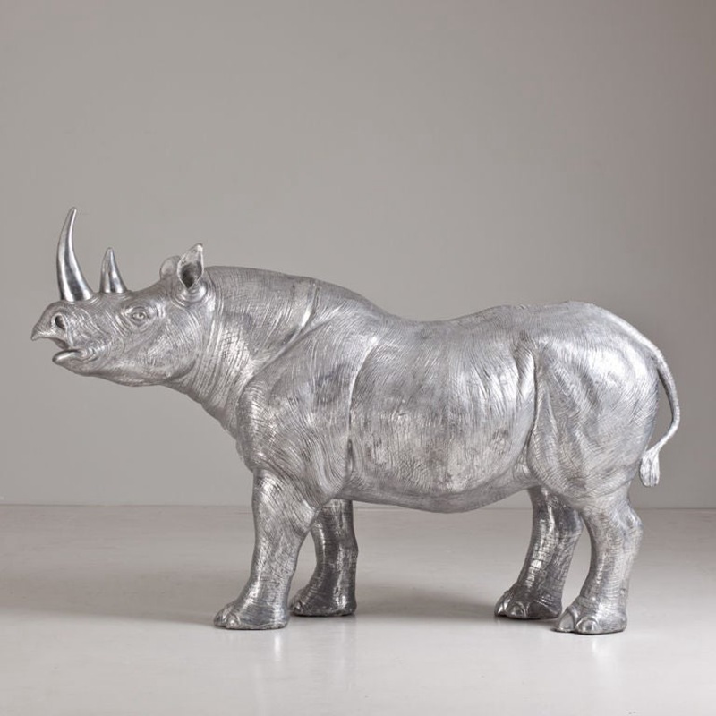 cast aluminum rhino sculpture - YouFine Sculpture